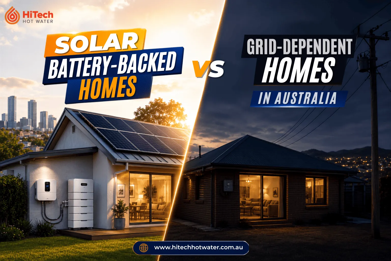 Solar Battery-Backed Homes vs Grid-Dependent Homes in Australia