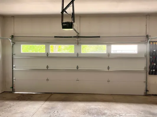 The inside image of a garage.
