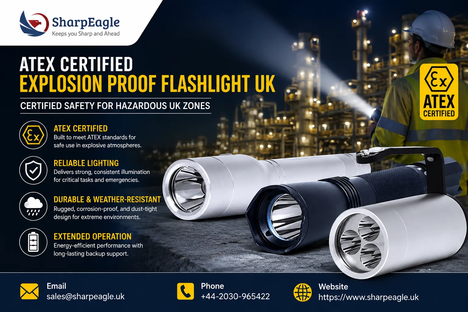 Explosion Proof Flashlight UK for Warehouses