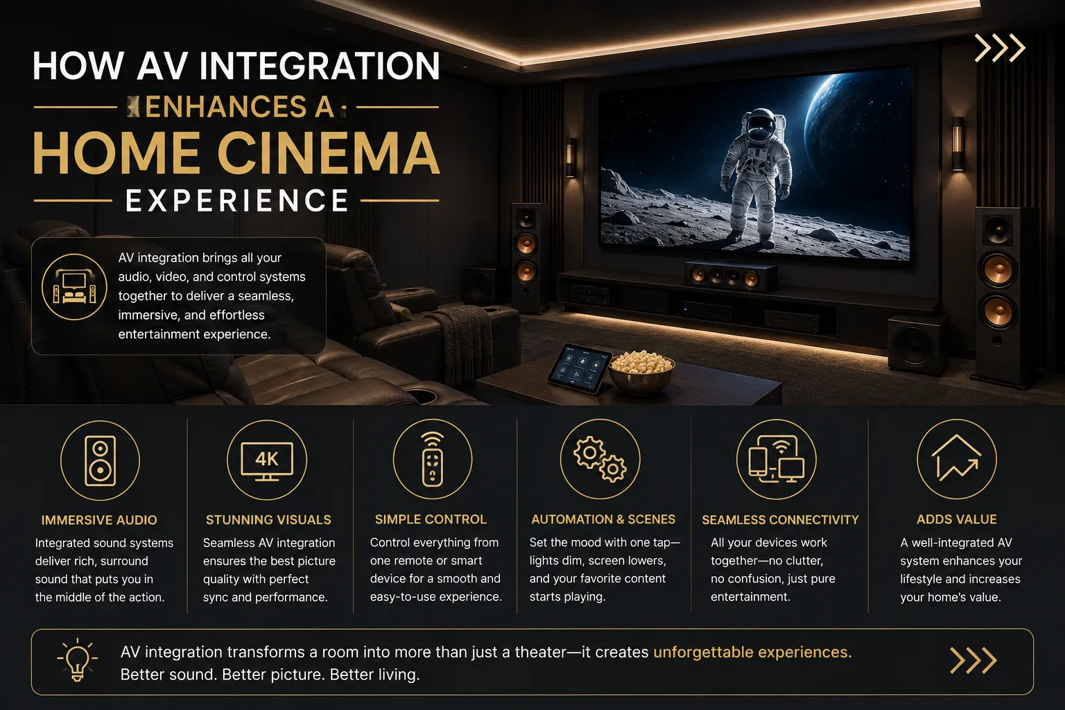 How AV Integration Enhances a Home Cinema Experience