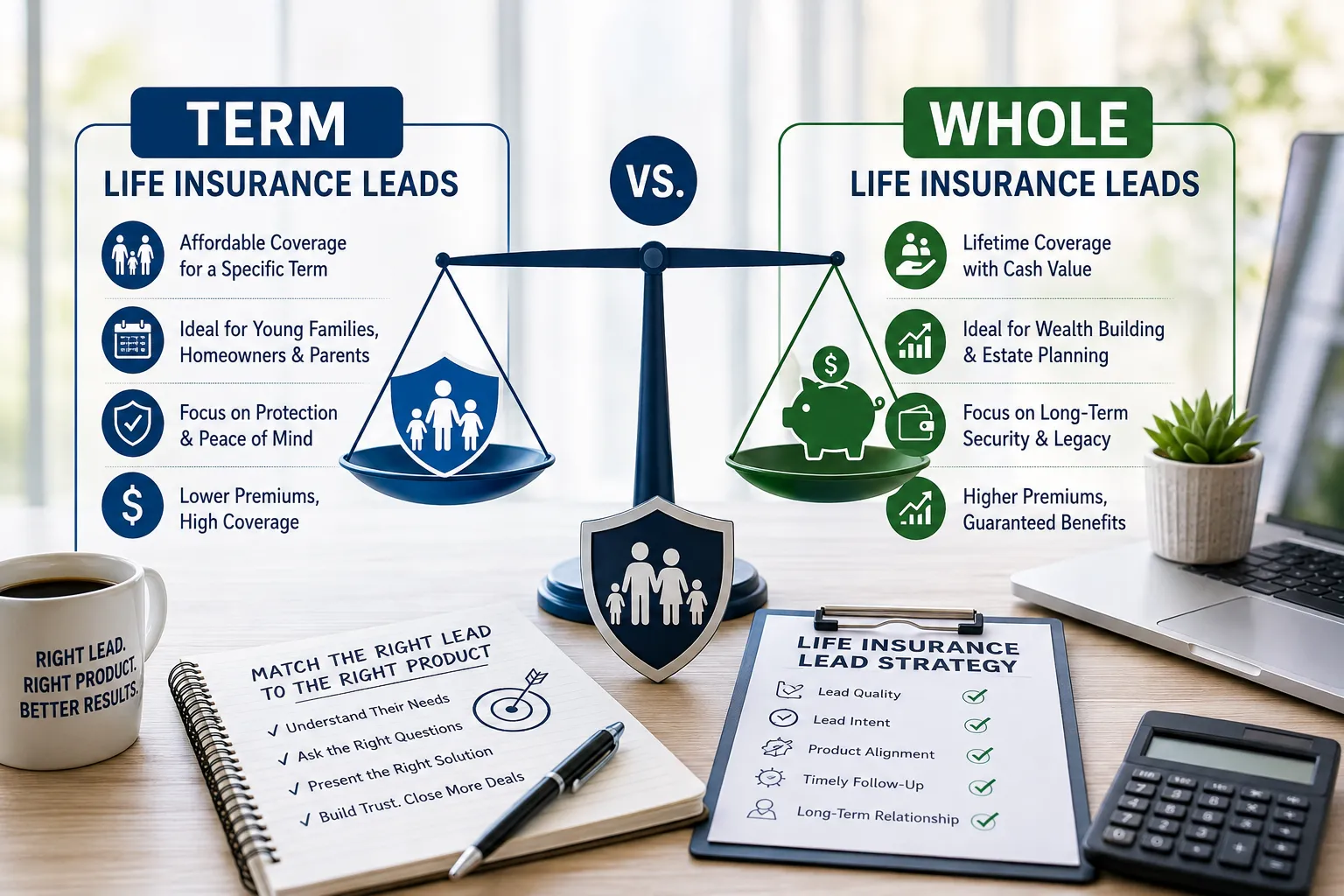 Term vs. Whole Life Insurance Leads: Matching the Right Lead Type to Your Product