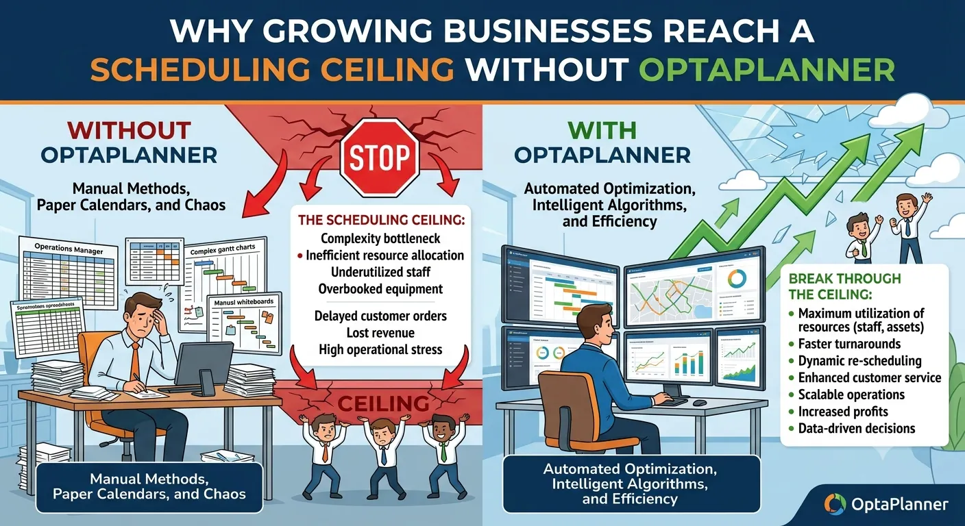 Why Growing Businesses Reach a Scheduling Ceiling Without OptaPlanner