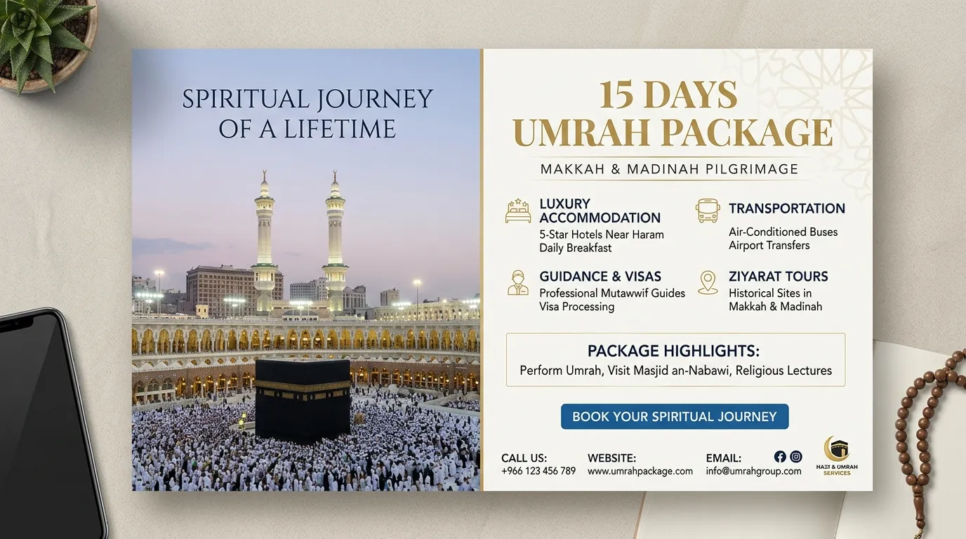 15 Days Umrah Package from Pakistan 2026: Costs, Tips, and New Visa Rules