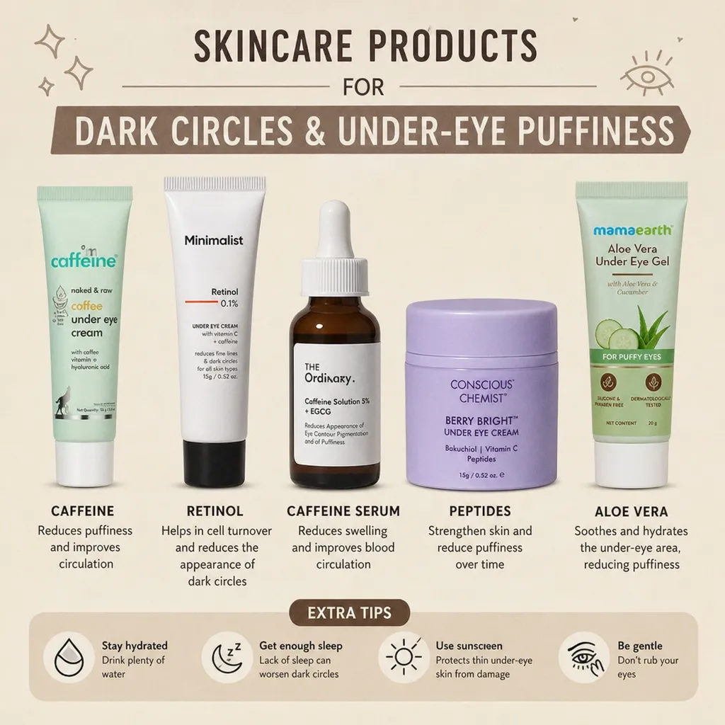 skincare products for dark circles and under-eye puffiness