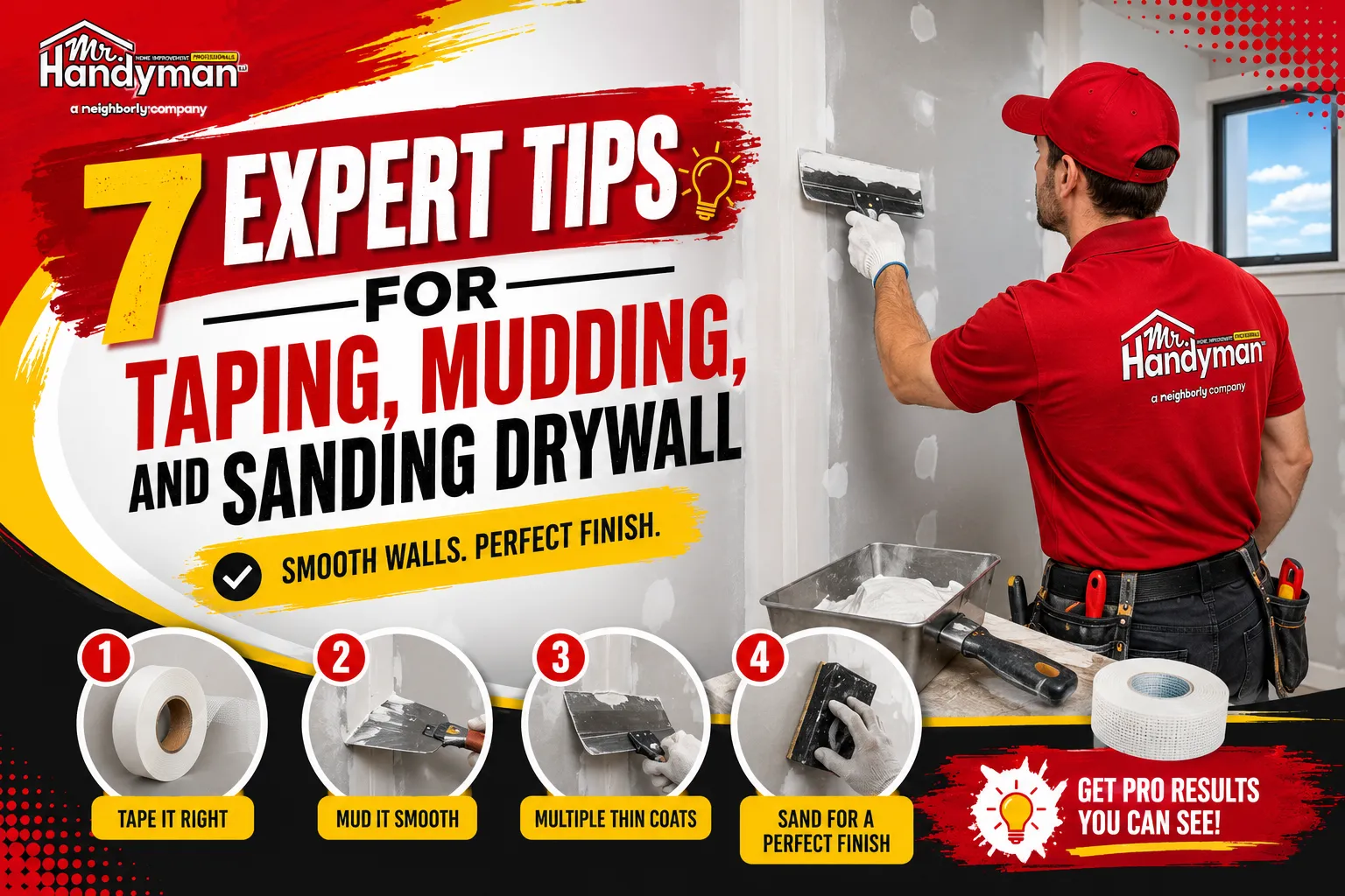 7 Expert Tips for Taping, Mudding, and Sanding Drywall