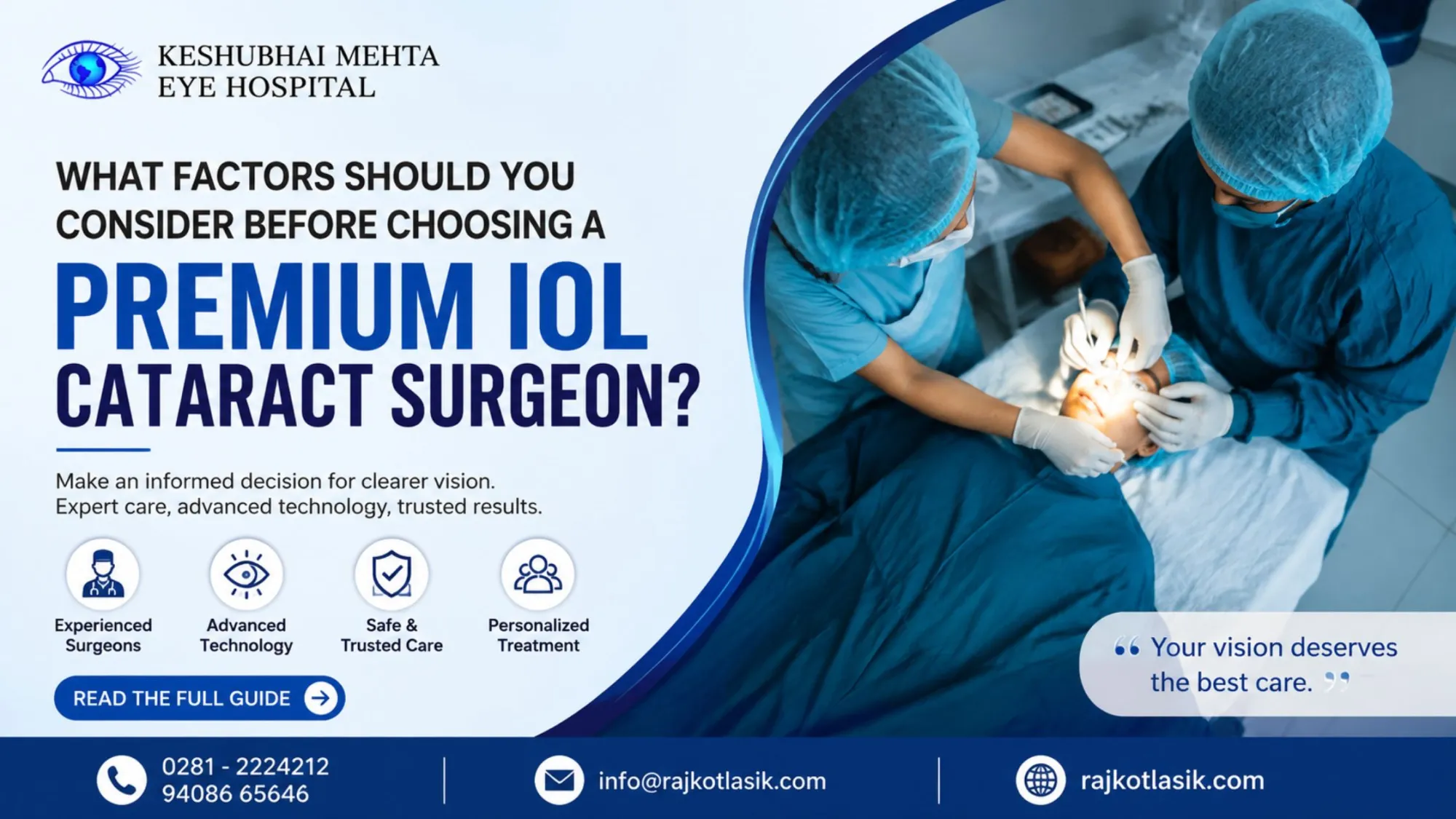 What Factors Should You Consider Before Choosing a Premium IOL Cataract Surgeon?