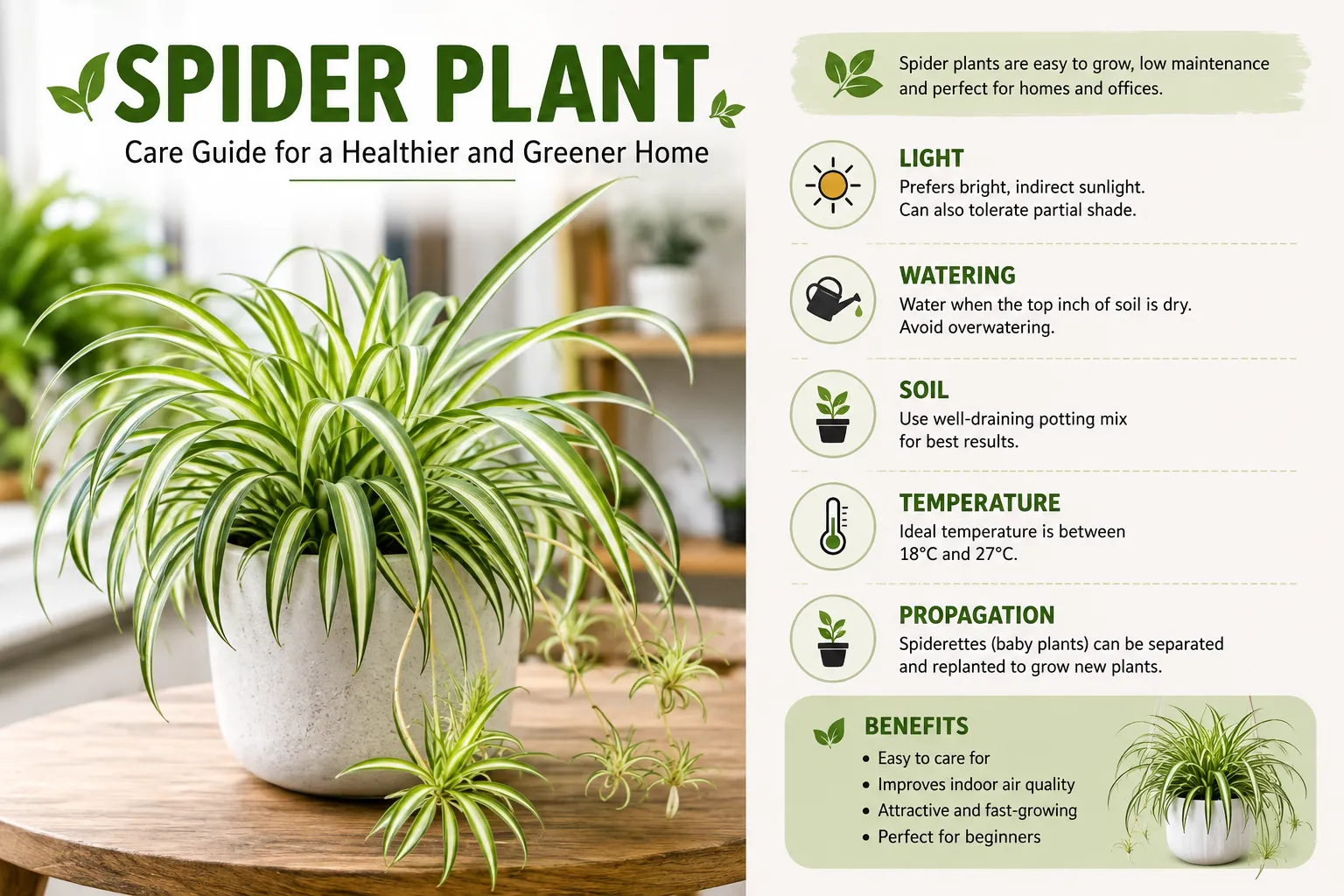 Spider Plant Care Guide for a Healthier and Greener Home