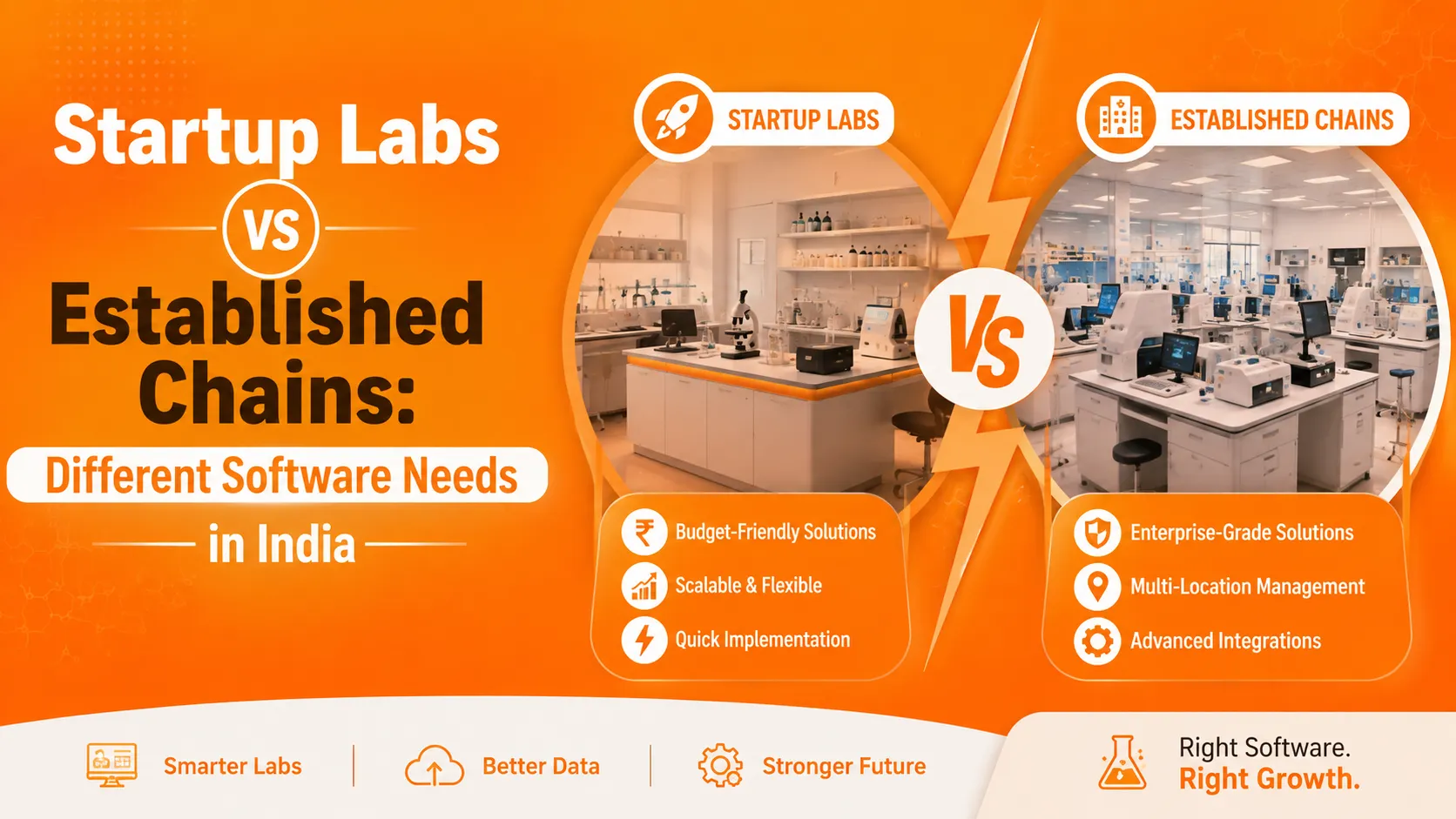 Startup Labs vs Established Chains: Different Software Needs in India