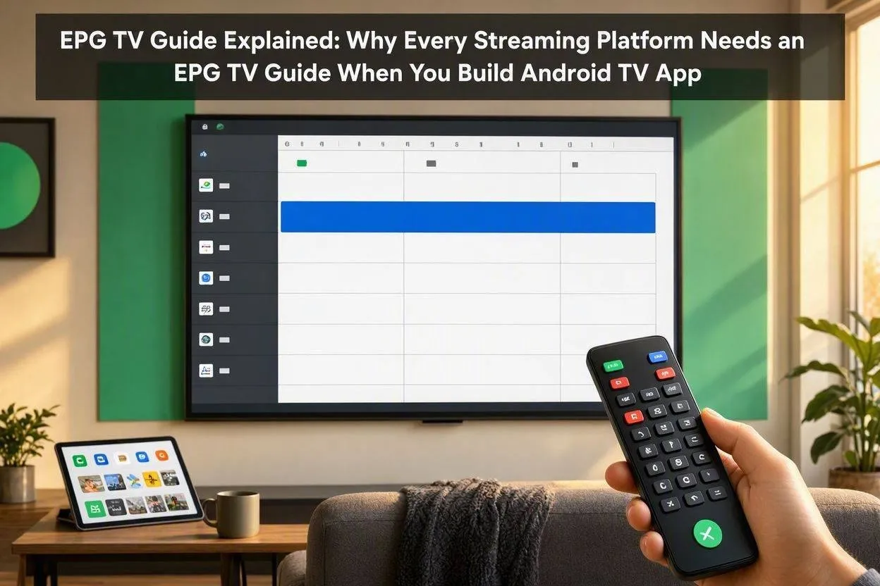 EPG TV Guide Explained: Why Every Streaming Platform Needs an EPG TV Guide When You Build Android TV App