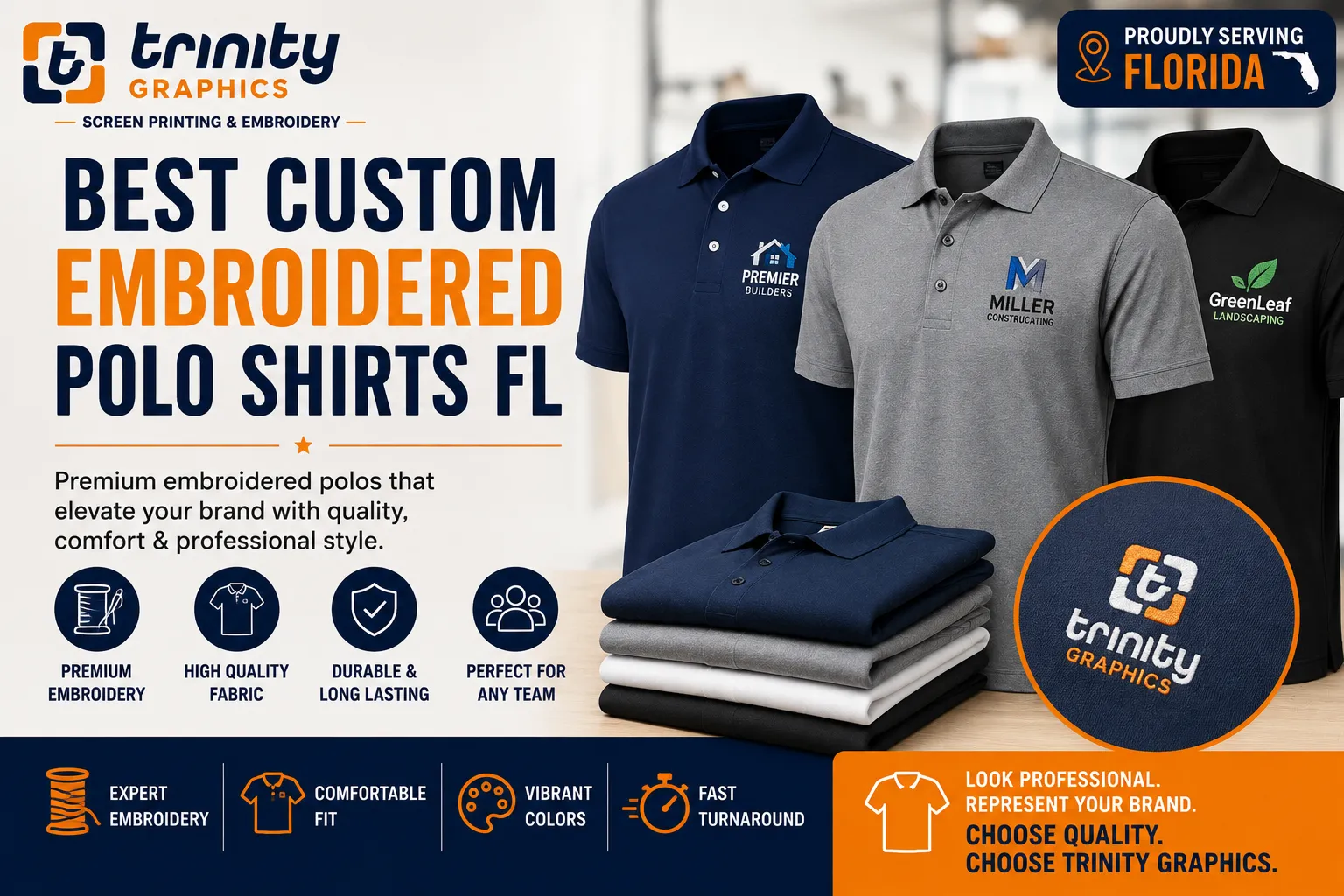 Best Custom Embroidered Polo Shirts FL: Professional Apparel That Elevates Your Brand