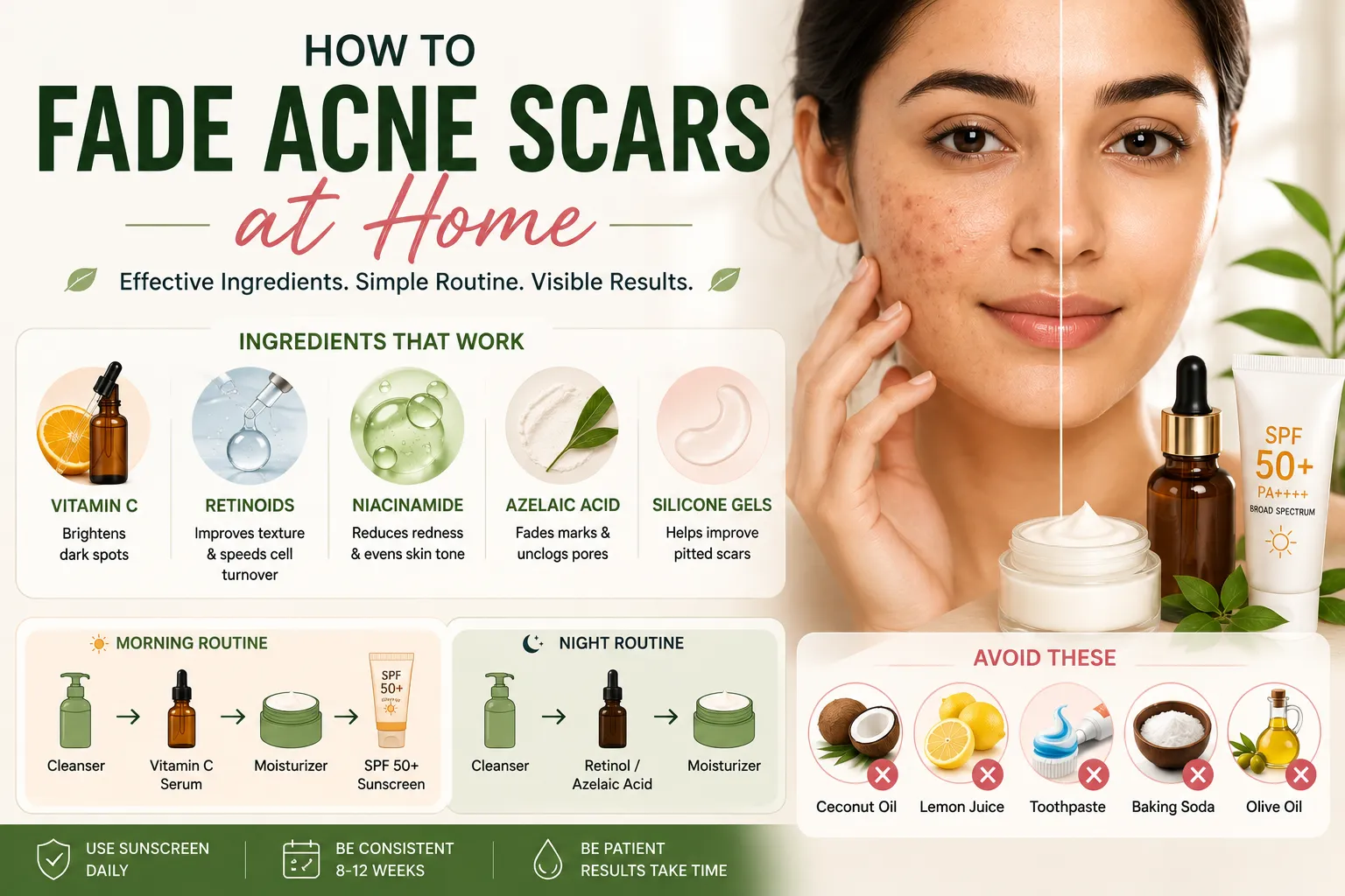 How to Fade Acne Scars at Home: A Simple Skincare Routine That Actually Works