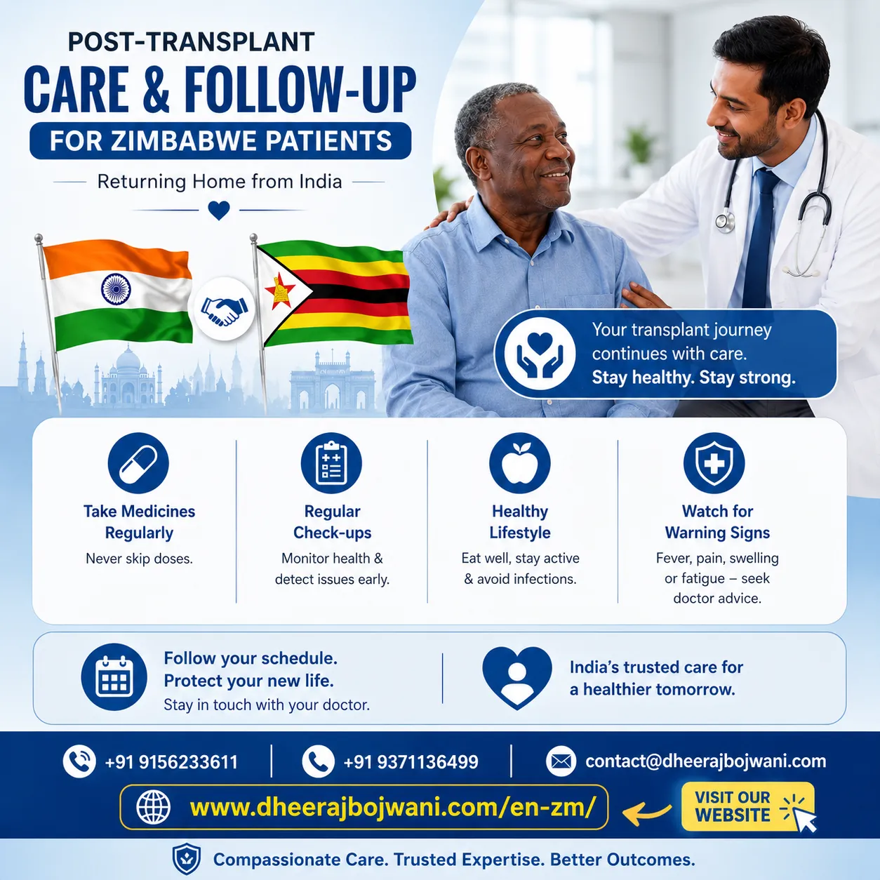 Post-Transplant Care and Follow-up for Zimbabwe Patients Returning Home from India