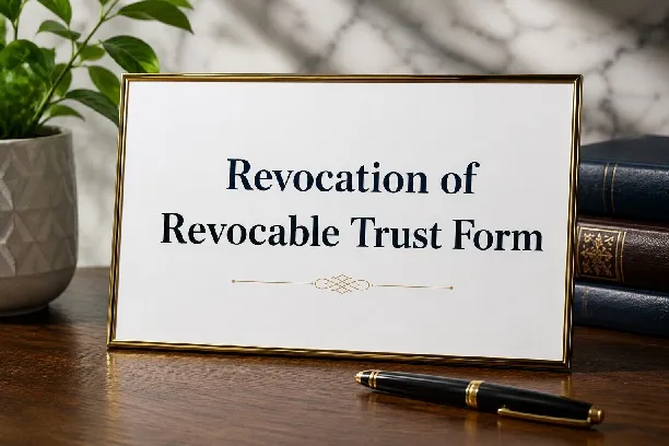 Revocation of Revocable Trust Form in California