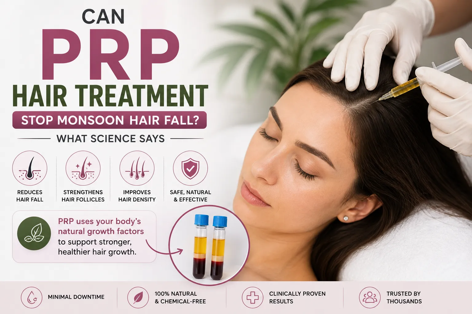 Can PRP Hair Treatment Stop Monsoon Hair Fall? What Science Says