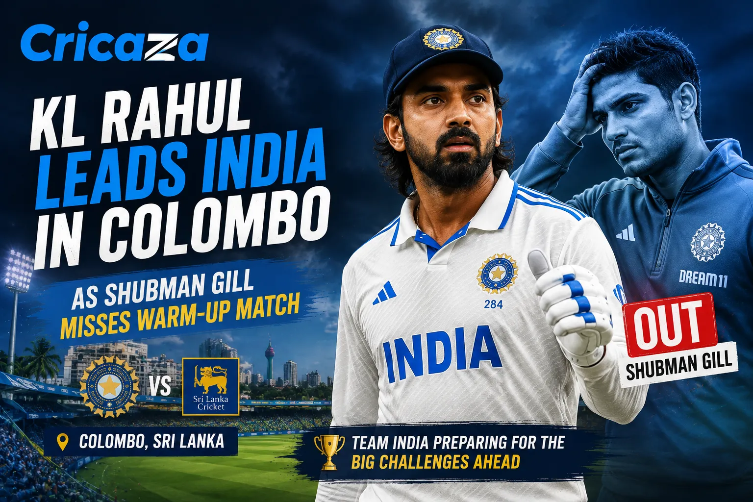 India's Colombo Warm-Up Draws Attention as KL Rahul Leads in Gill's Absence