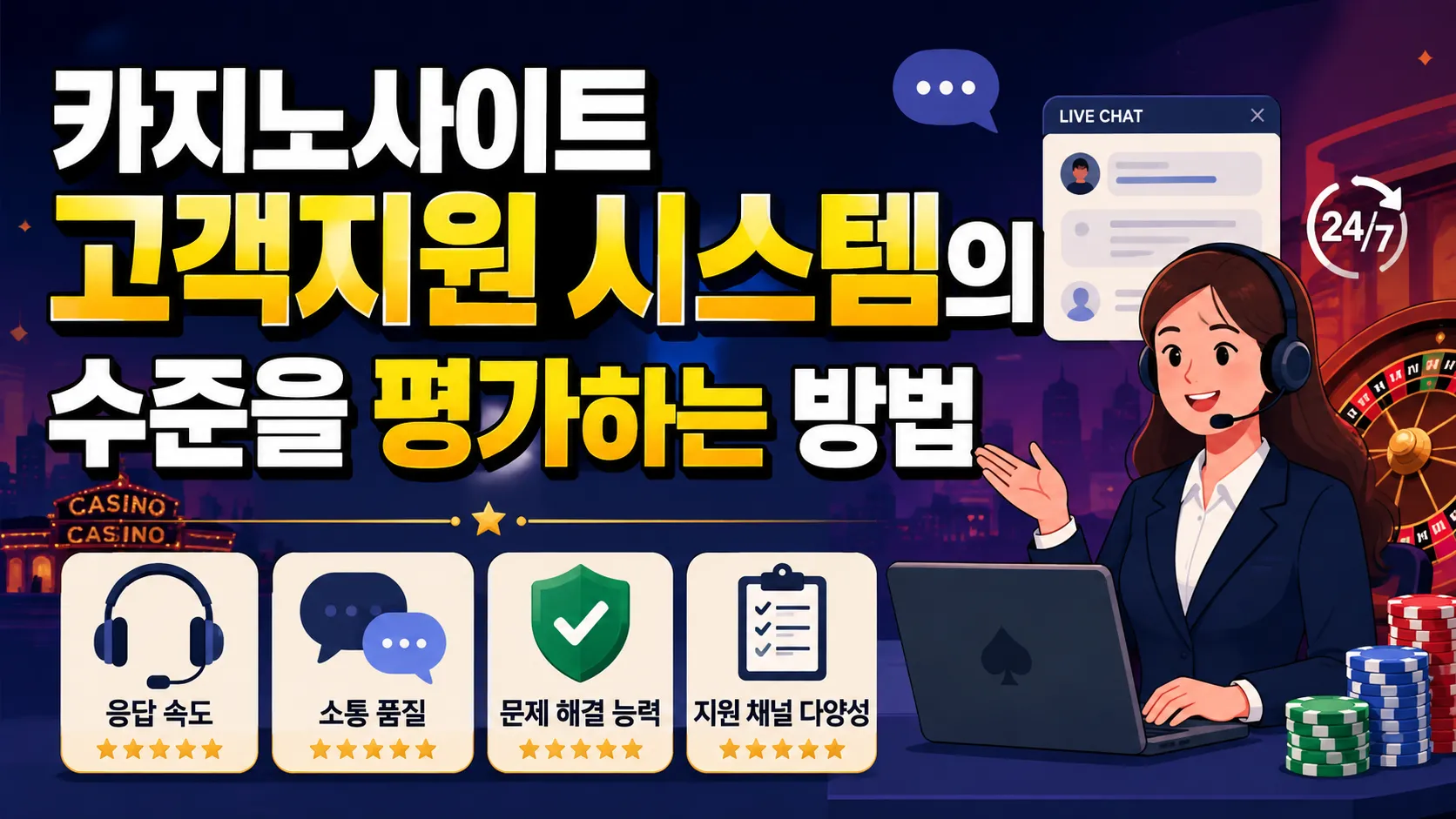 카지노사이트 고객지원 시스템의 수준을 평가하는 방법