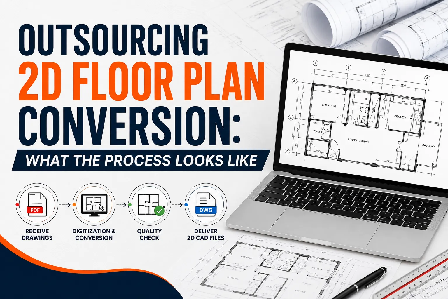 Outsourcing 2D Floor Plan Conversion: What the Process Looks Like