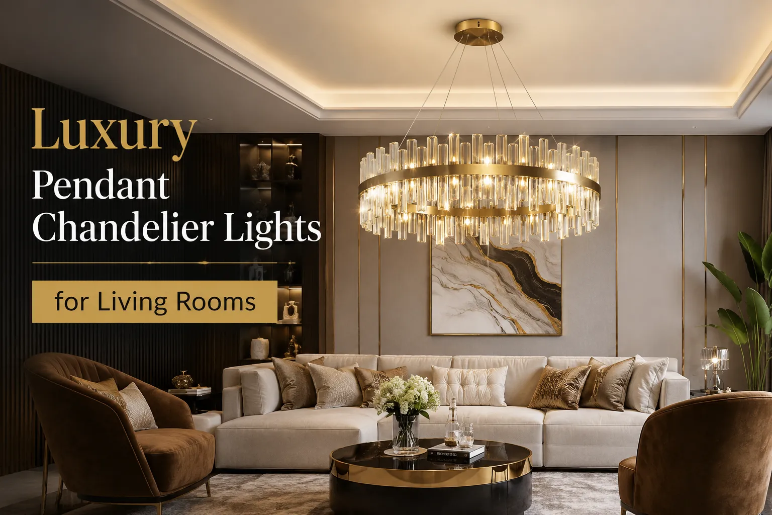 Luxury Pendant Chandelier Lights for Living Rooms