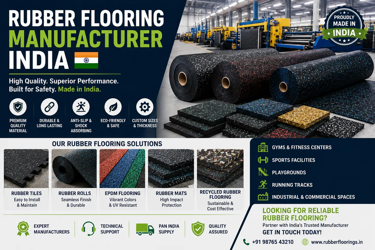 Rubber Flooring Manufacturer India: How to Choose the Right Supplier