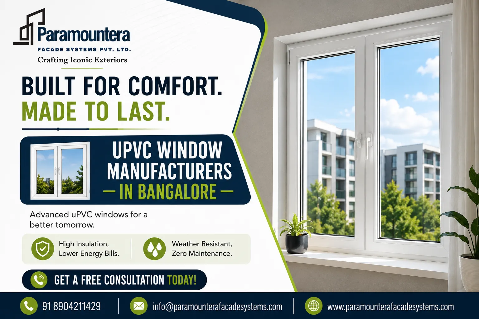 Modern Commercial Building Solutions in Bangalore: Windows, Cladding & Interiors