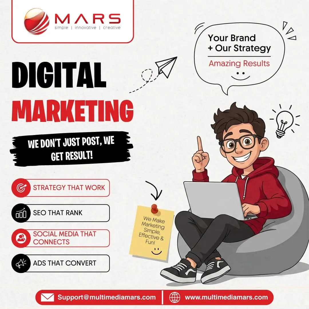 digital marketing agency offering SEO, web development, social media marketing, and creative solution