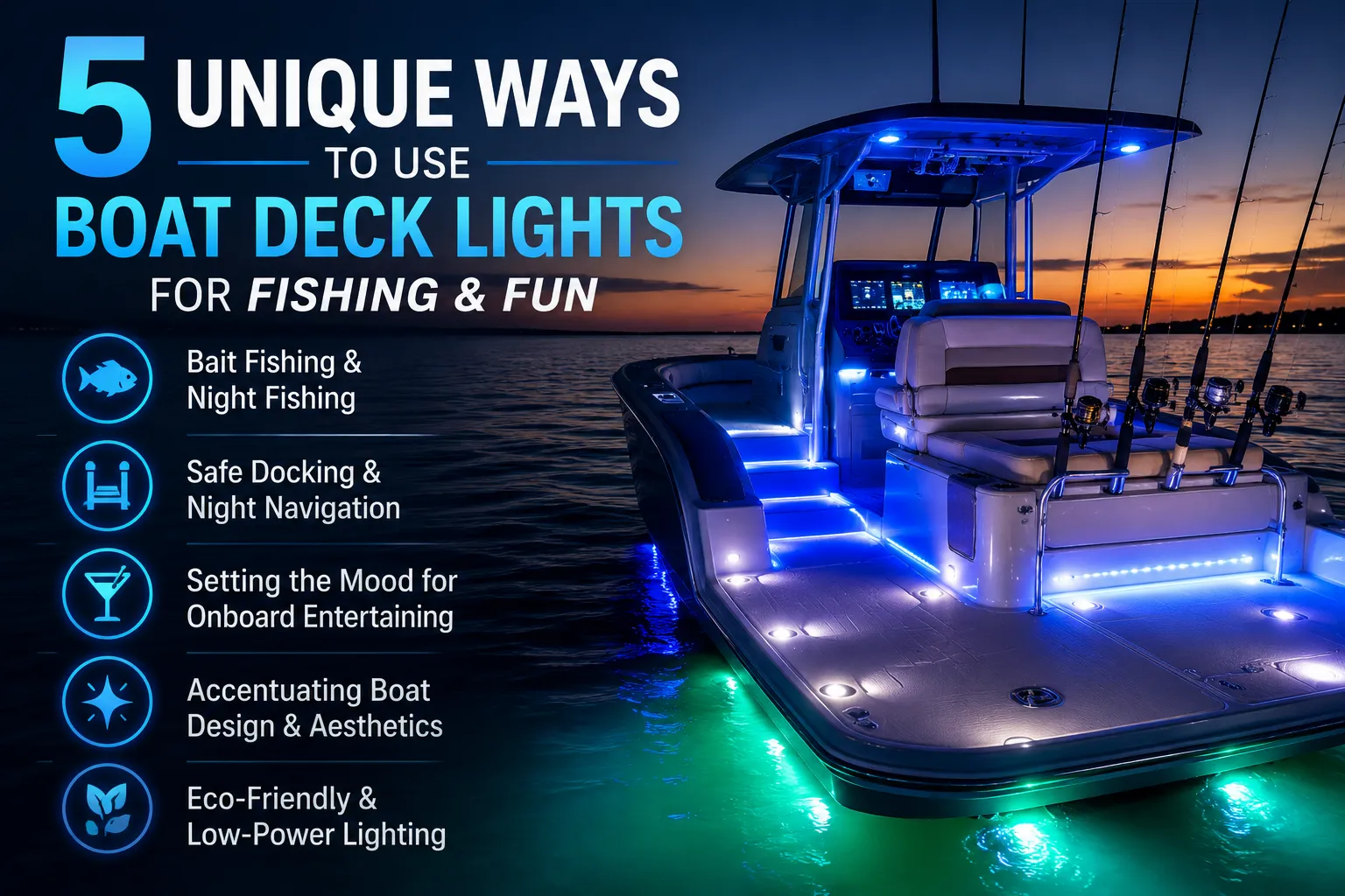 5 Unique Ways to Use Boat Deck Lights for Fishing & Fun