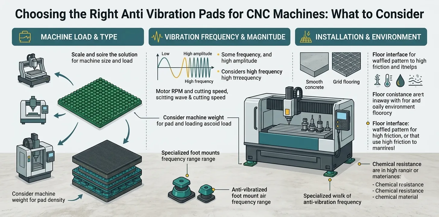Choosing the Right Anti Vibration Pads for CNC Machines: What to Consider