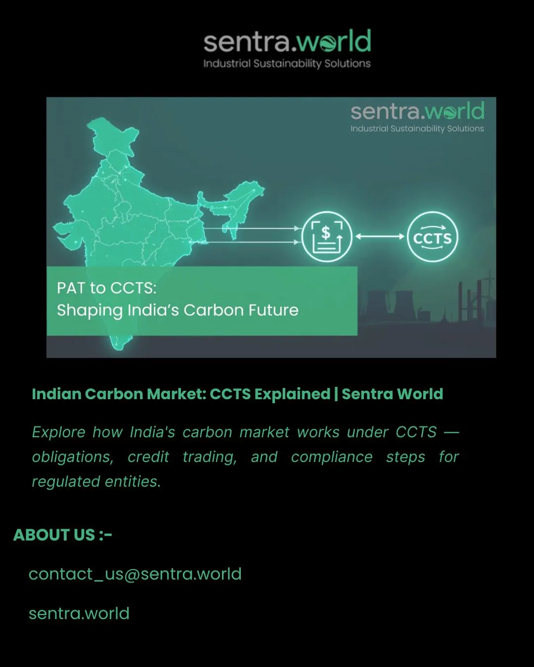 Indian Carbon Market: CCTS Explained | Sentra World