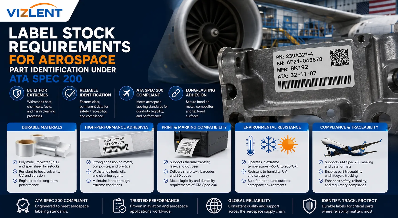 Label Stock Requirements for Aerospace Part Identification Under ATA Spec 200