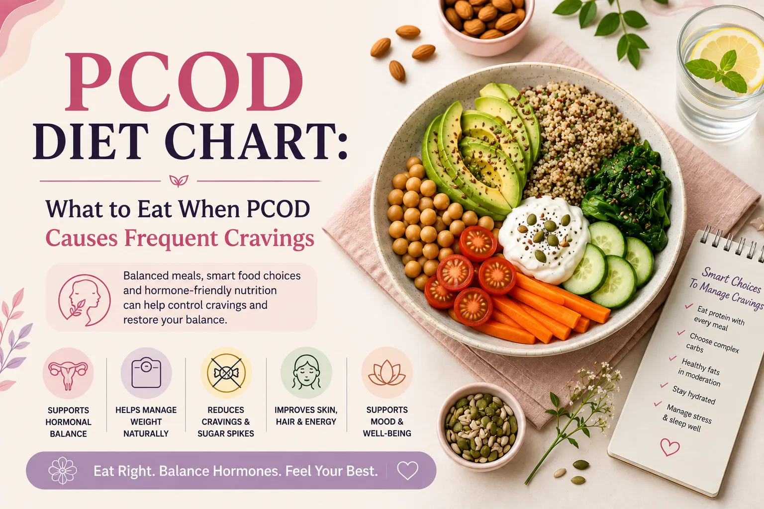 PCOD Diet Chart: What to Eat When PCOD Causes Frequent Cravings