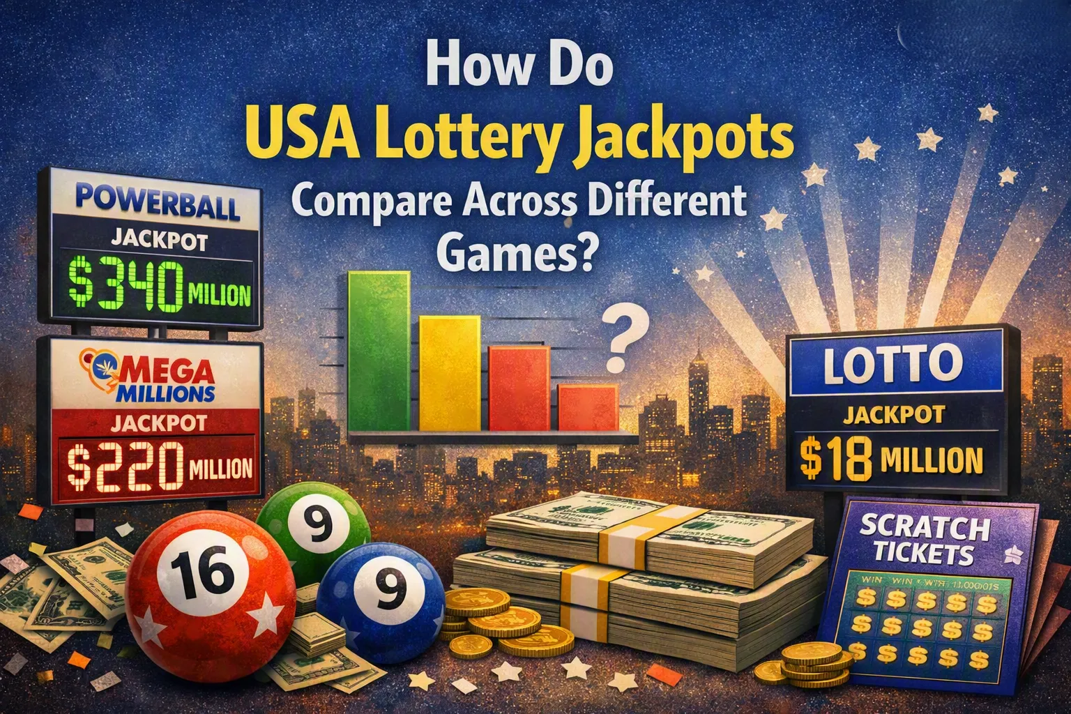 How Do USA Lottery Jackpots Compare Across Different Games?