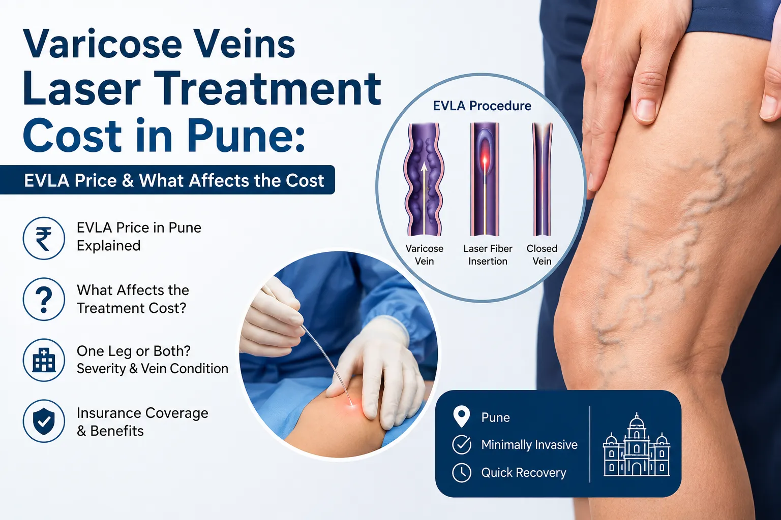 Varicose Veins Laser Treatment Cost in Pune: EVLA Price & What Affects the Cost