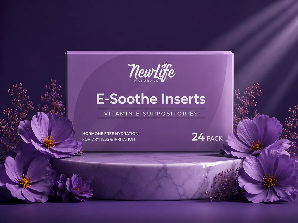 Vitamin E Vaginal Suppositories: Gentle Vaginal Moisture and Menopause Comfort with New Life Naturals