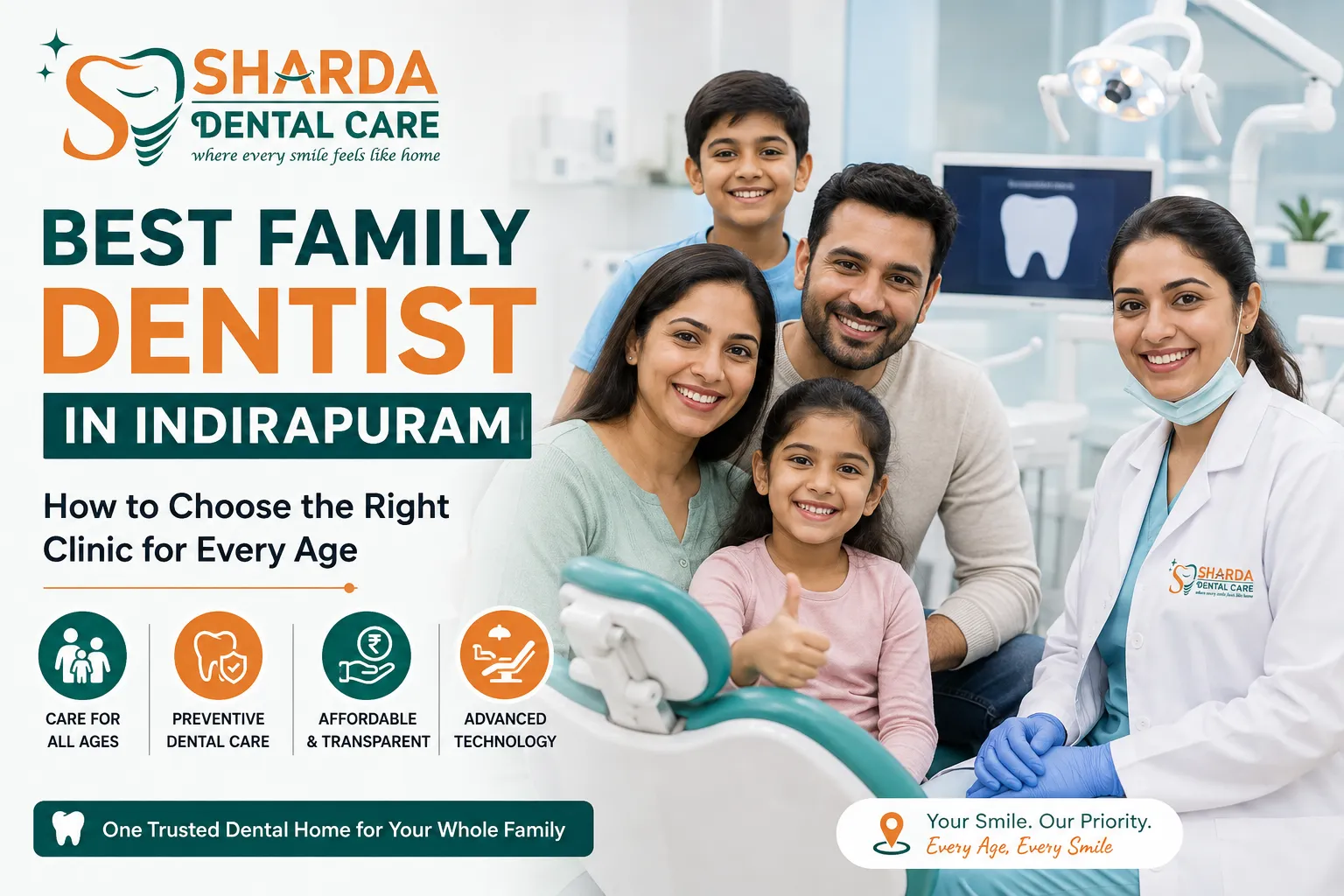 Best Family Dentist in Indirapuram: How to Choose the Right Clinic for Every Age