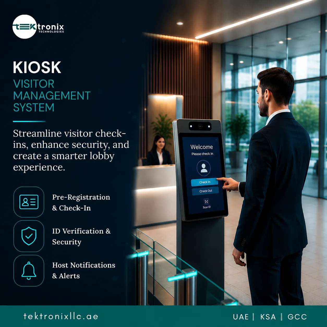 Kiosk Visitor Management for UAE Data Centers and Critical Facilities