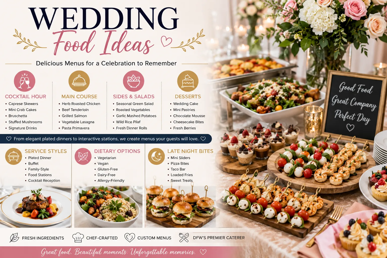 Wedding Food Ideas for a Memorable Reception