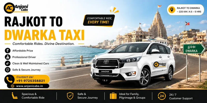 Rajkot to Dwarka Taxi for Family Trips