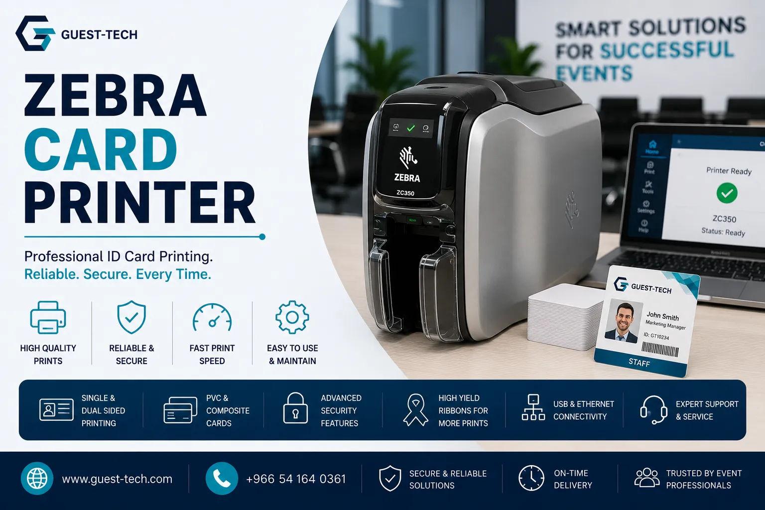 How Zebra Card Printer Technology Supports Professional Event Printing