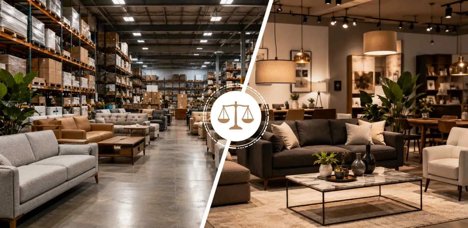 Warehouse vs Showroom Furniture Shopping: What's the Real Difference?