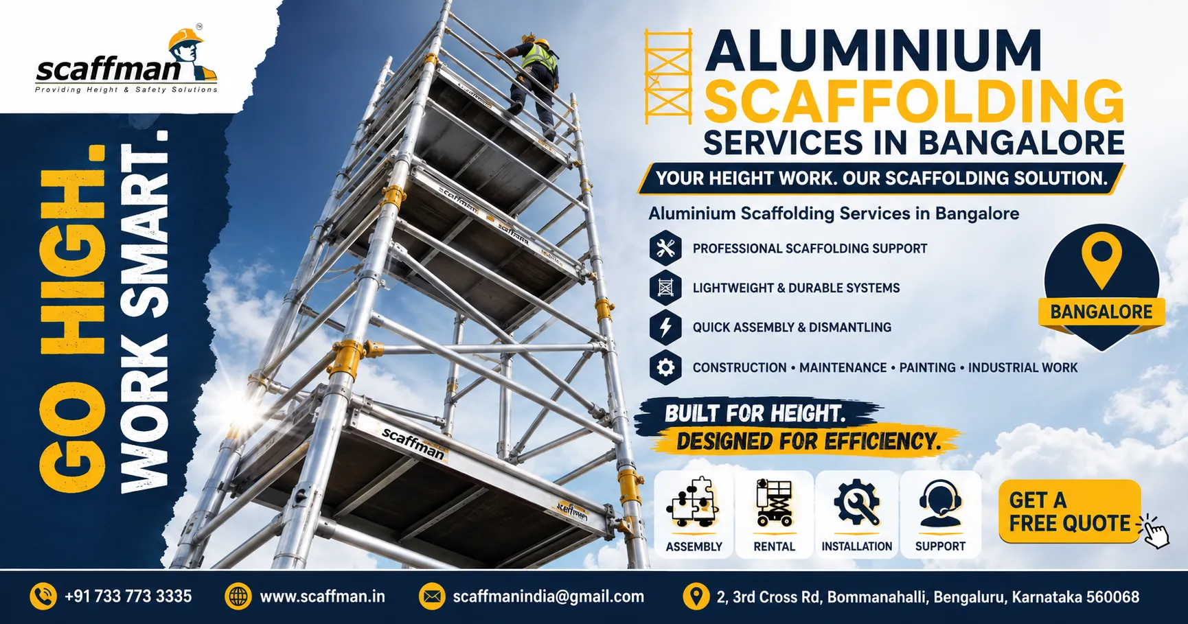 Need Aluminium Scaffolding in Bangalore? Find Services, Suppliers and Tower Options