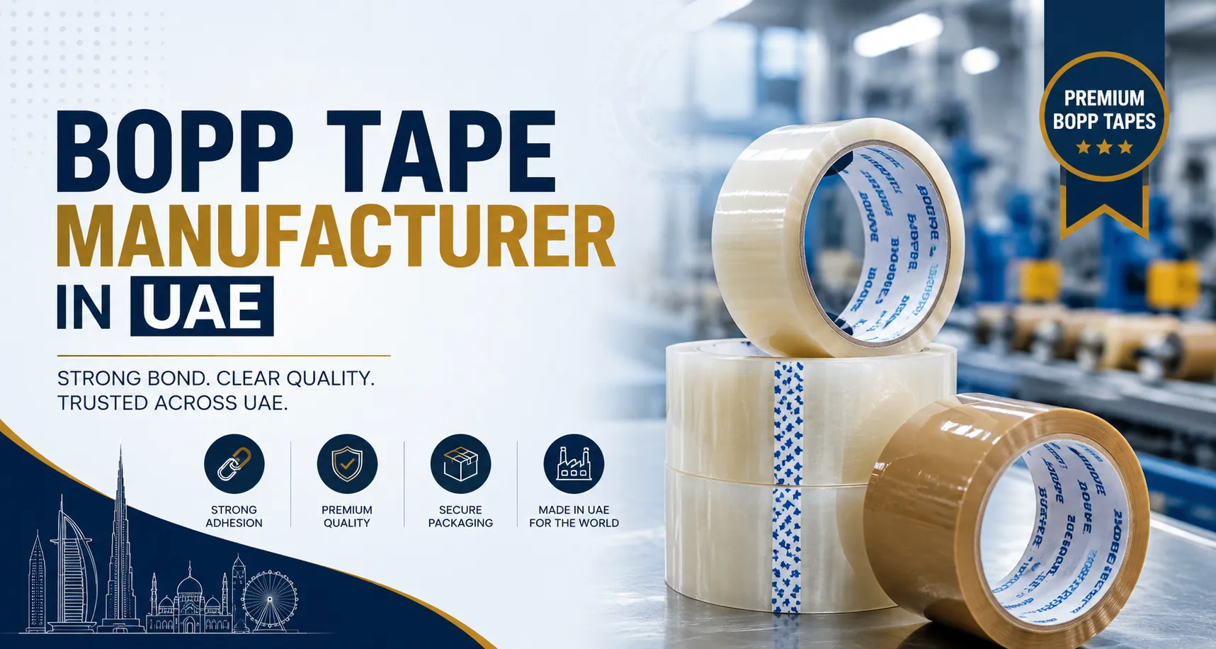 How BOPP Tape Manufacturers in UAE Improve Packaging