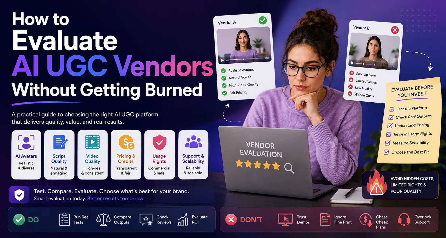 How to Evaluate AI UGC Vendors Without Getting Burned