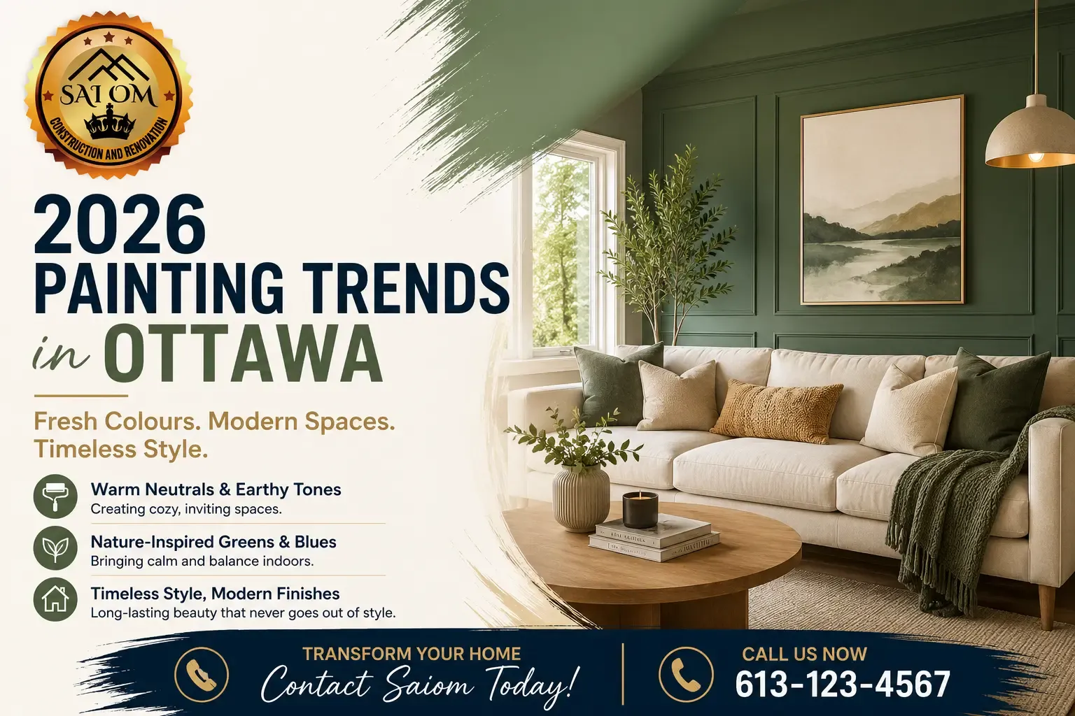 Painting Trends in Ottawa | Colours and Styles Transforming Homes