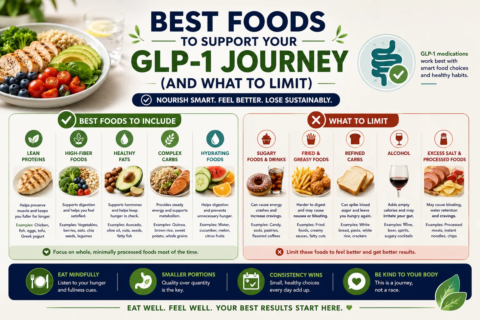 Best Foods to Support Your GLP-1 Journey (And What to Limit)