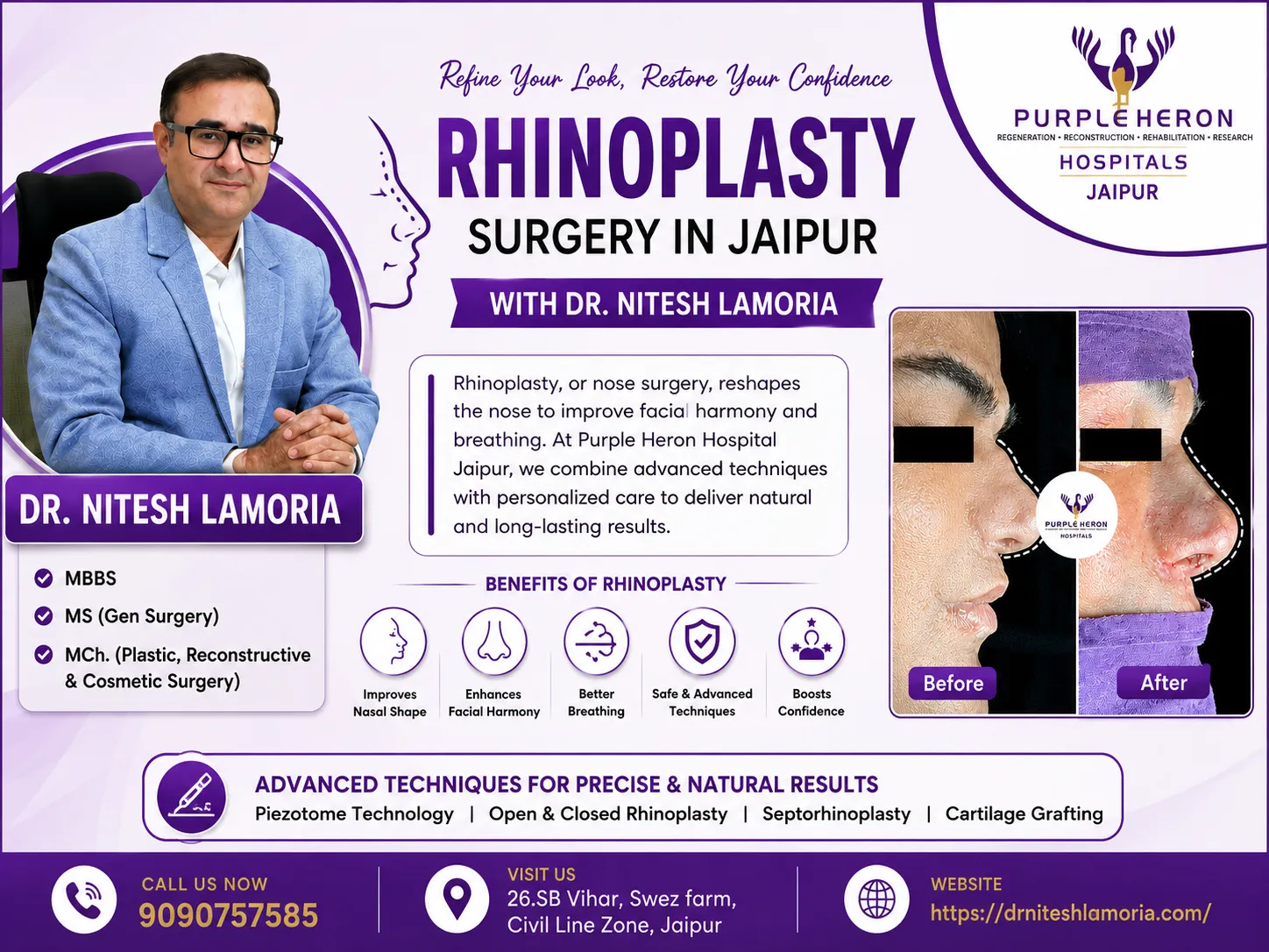 Rhinoplasty Surgery in Jaipur: Advanced Techniques, Benefits & Recovery