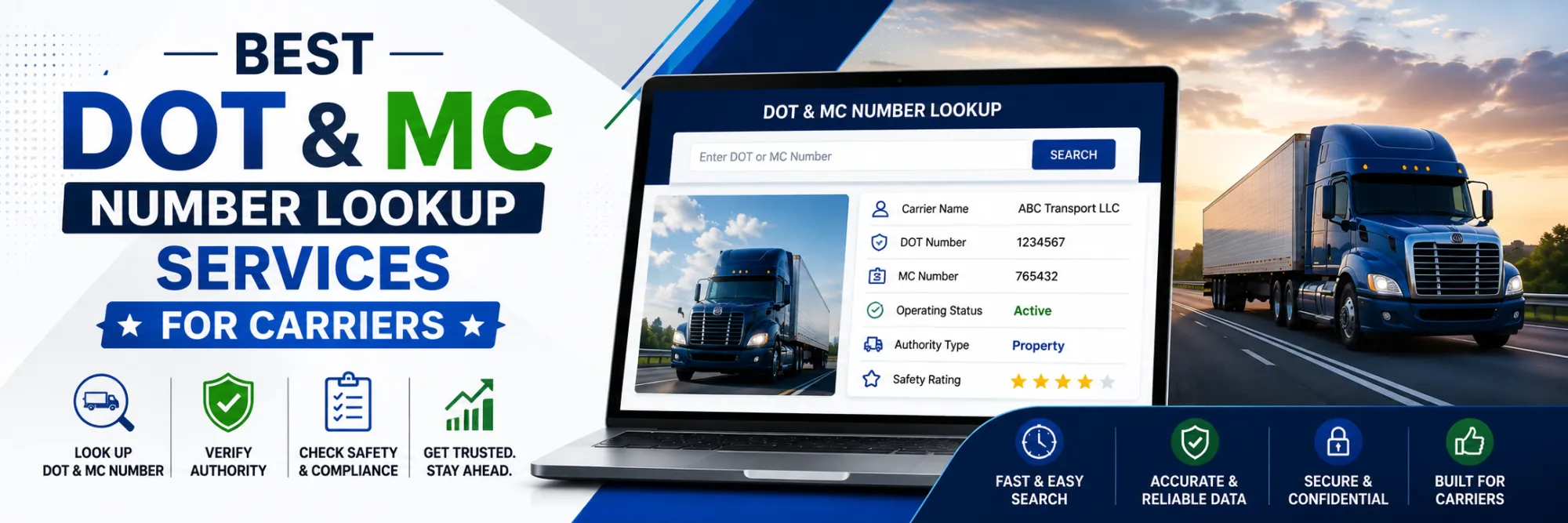 Best DOT and MC Number Lookup Services for Carriers