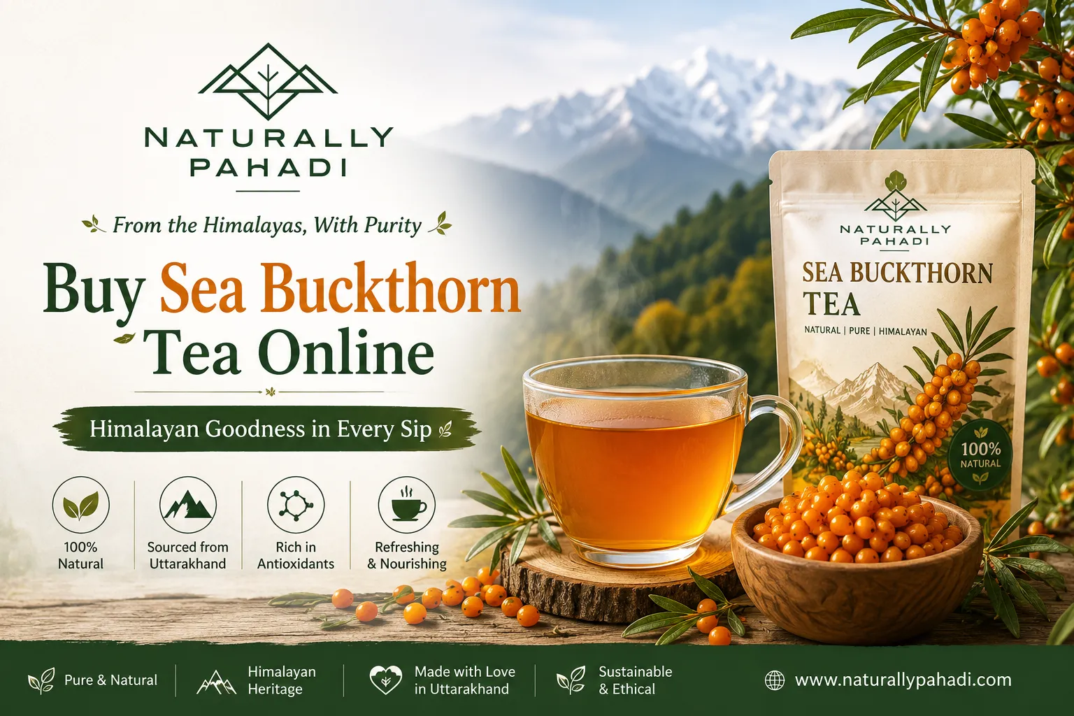 Buy Sea Buckthorn Tea Online | Naturally Pahadi