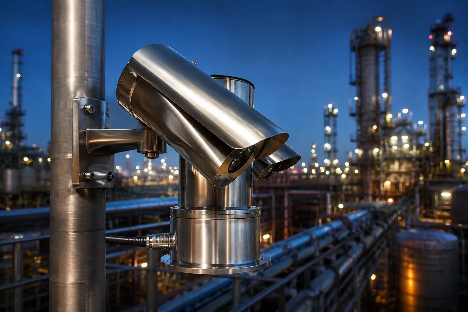 ATEX PTZ Camera With IR for UK LNG & Gas Terminals