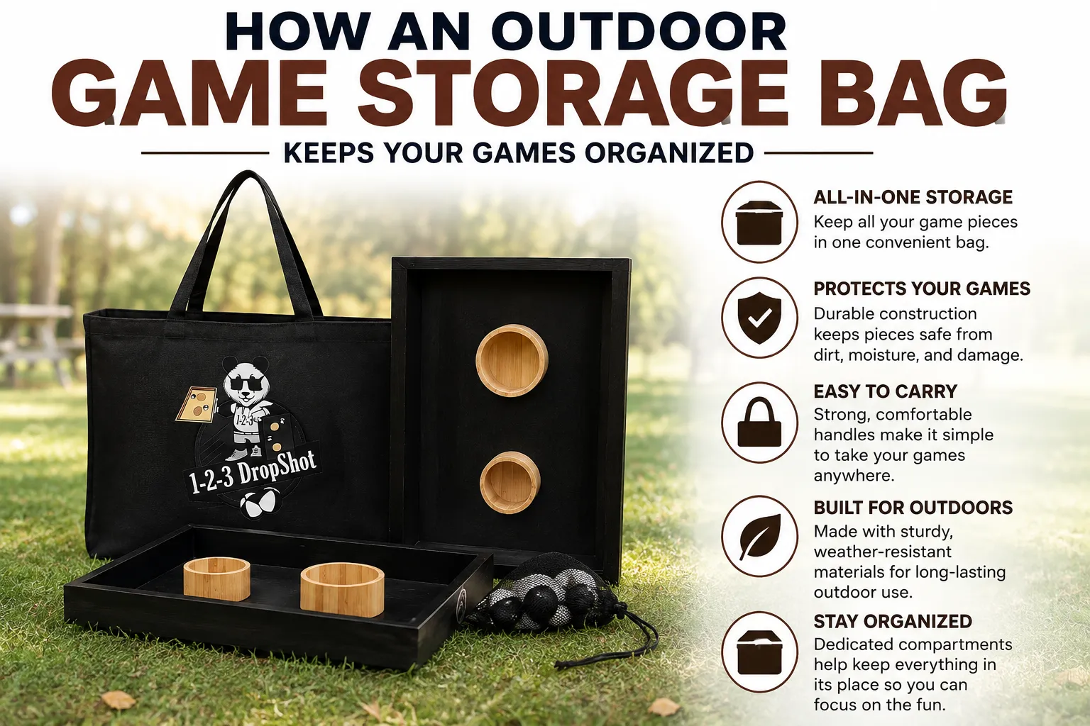 How an Outdoor Game Storage Bag Keeps Your Games Organized