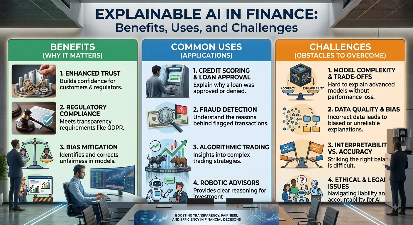 Explainable AI in Finance: Benefits, Uses, and Challenges